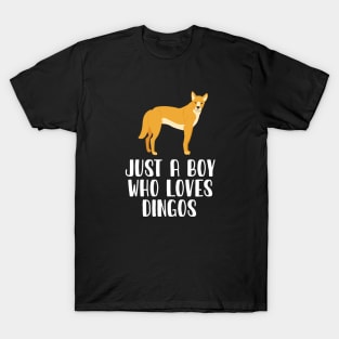 Just A Boy Who Loves Dingos Wildlife Wild Dog T-Shirt